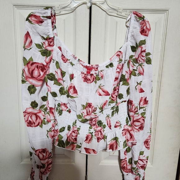 Womens Guess Floral Long Sleeve Women's Top - Picture 3 of 10